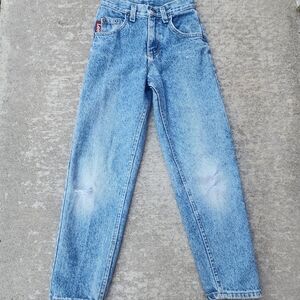 Vintage 80s 90s LEE Kids Blue Light Wash‎ Jeans, Sz 10 Slim